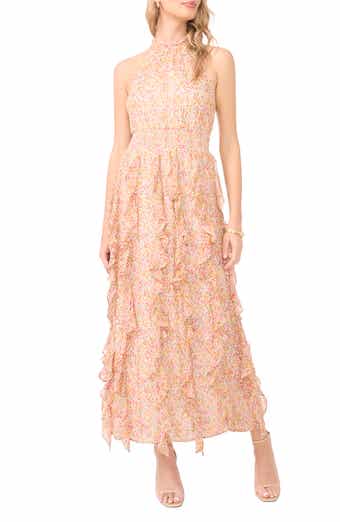 Flounce Cascading Maxi Dress