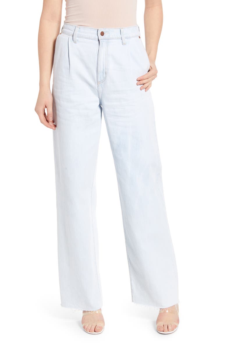 Nobody Denim Camille High Waist Fray Hem Wide Leg Jeans, Main, color, 