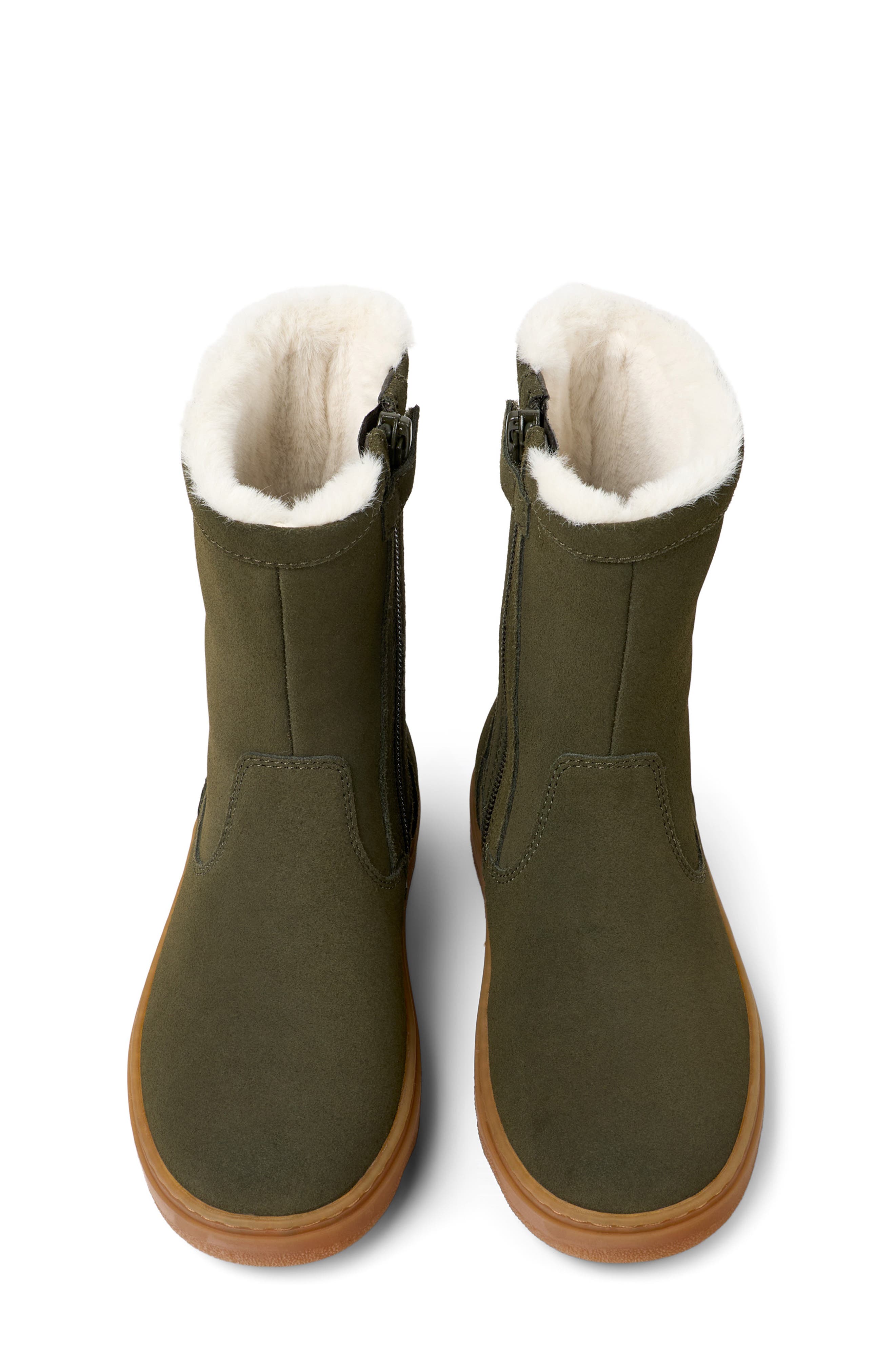 Camper Kids' Kiddo Faux Fur Lined Mid Boot, Alternate, color, 