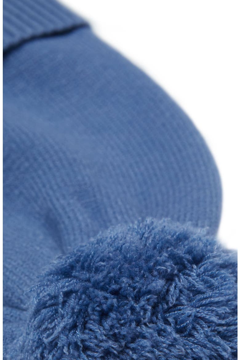 Knit Winter Hat with Knit Pom, Alternate, color, Mountain Blue