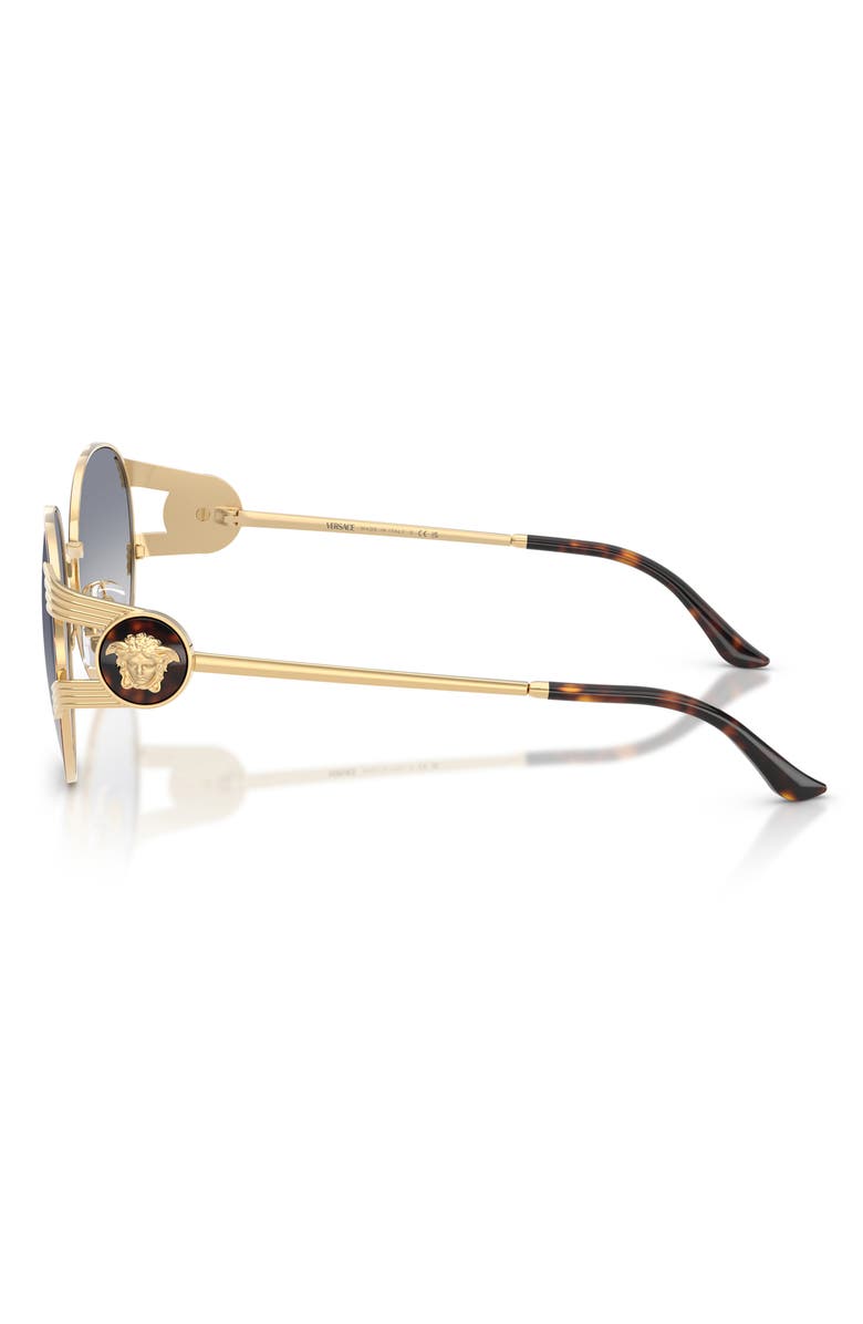 Versace 54mm Round Sunglasses, Alternate, color, Gold Versace/ Havana/ Blue