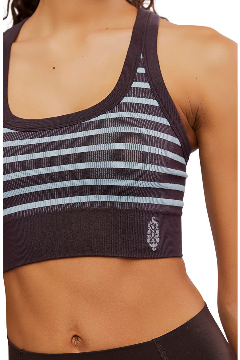 FP Movement Stripe Go To Sports Bra, Alternate, color, CHOCOLATE COMBO