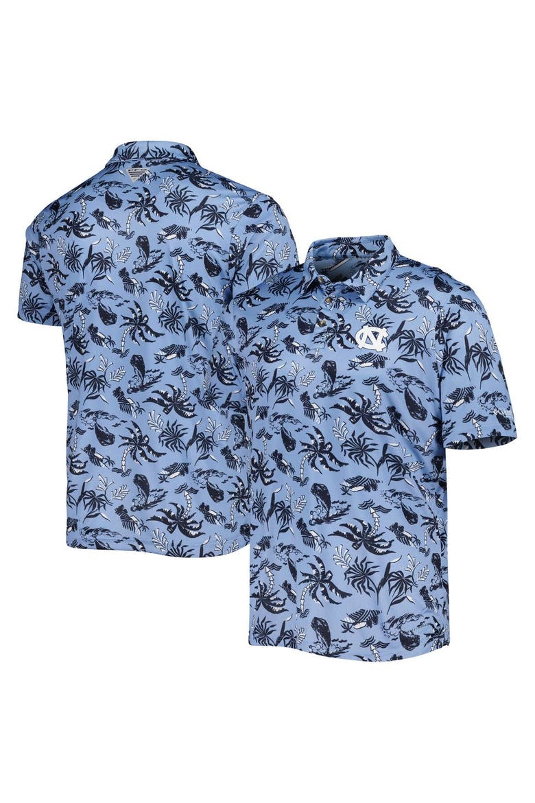 Men's Columbia Carolina Blue North Carolina Tar Heels Super Terminal Tackle Omni-Shade Polo, Main, color, Blue