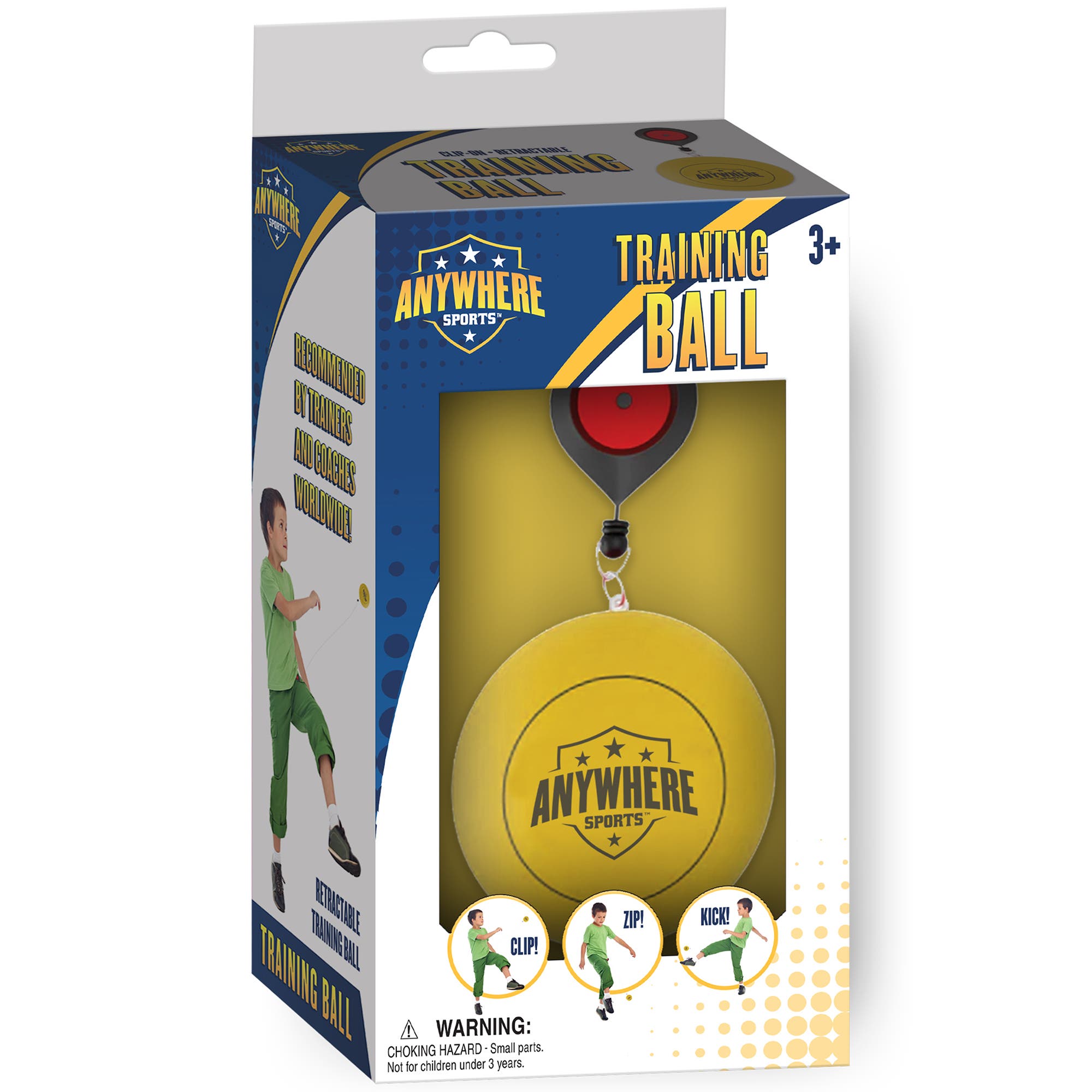 Anywhere Sports Training Ball | 3In1 Leash Clip in Multicolored 