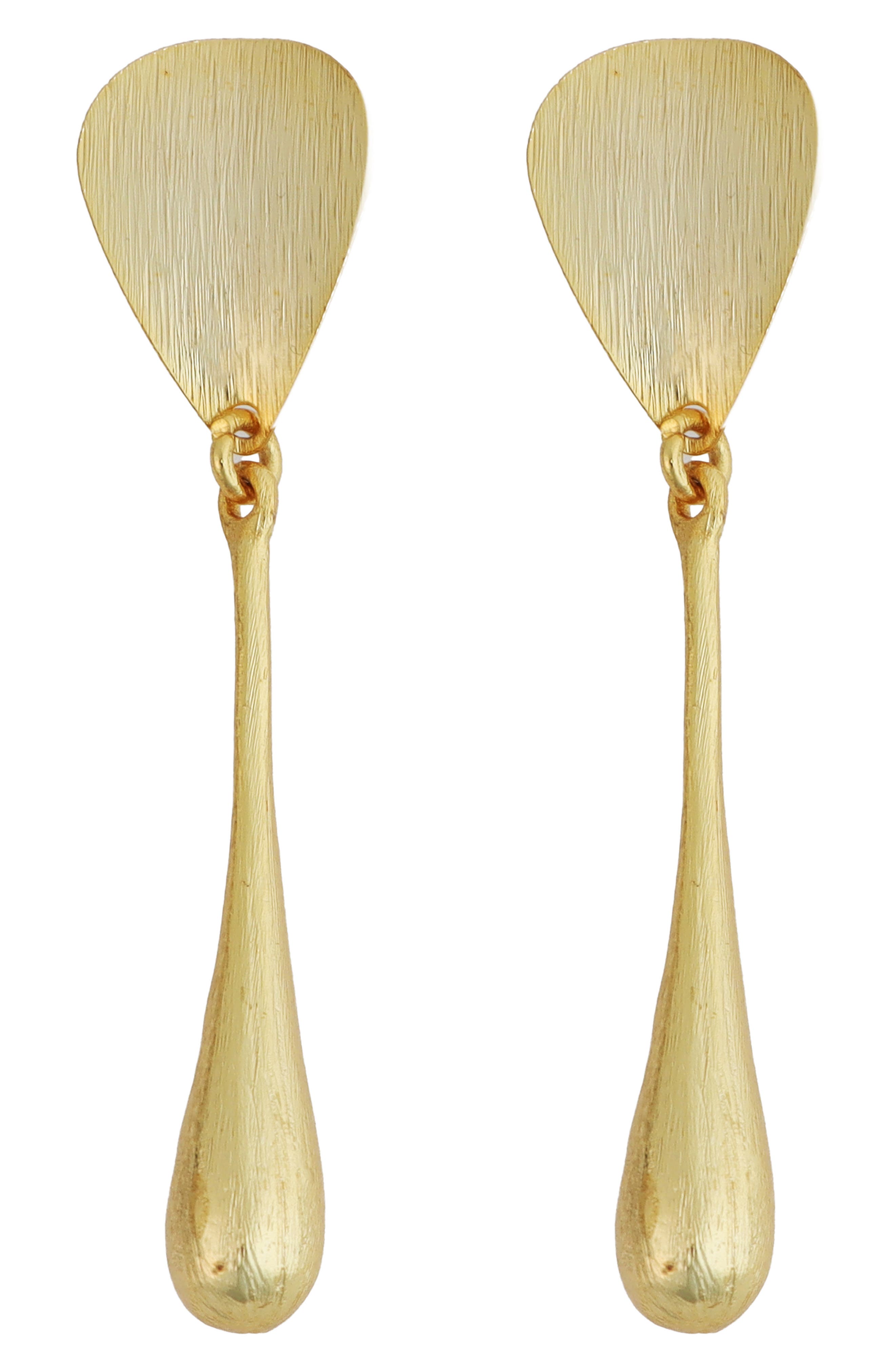 Panacea Textured Linear Teardrop Earrings