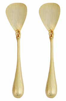 Panacea Textured Linear Teardrop Earrings