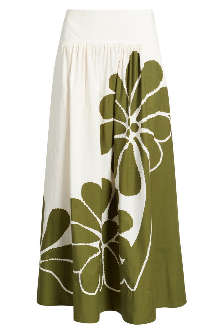 Palermo Botanical Midi Skirt, Alternate, color, PALERMO GREEN