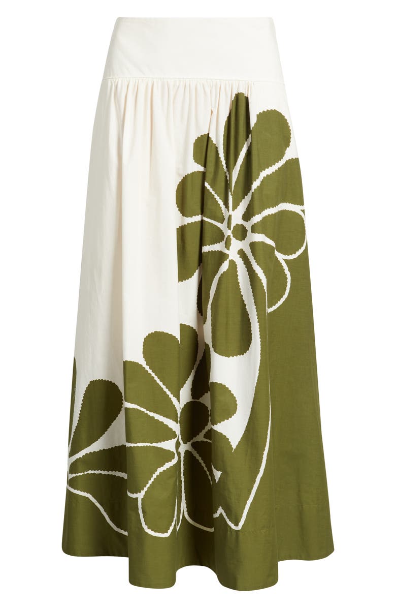 FARM Rio Palermo Botanical Midi Skirt, Alternate, color, Palermo Green