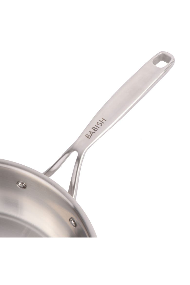 5 Qt Heavy Duty Nonstick Stainless Steel Sauté Pan with Lid, Oven & Induction Safe, Alternate, color, Stainless Steel