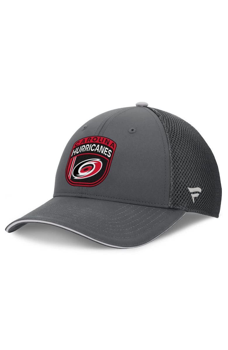 FANATICS Men's Fanatics Gray Carolina Hurricanes Authentic Pro Home Ice Trucker Adjustable Hat, Alternate, color, 
