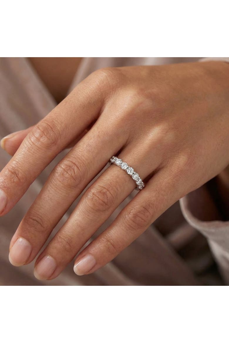 1/2 Ct Lab Grown Diamond Stackable Anniversary Wedding Ring Gold, Alternate, color, 10k White Gold