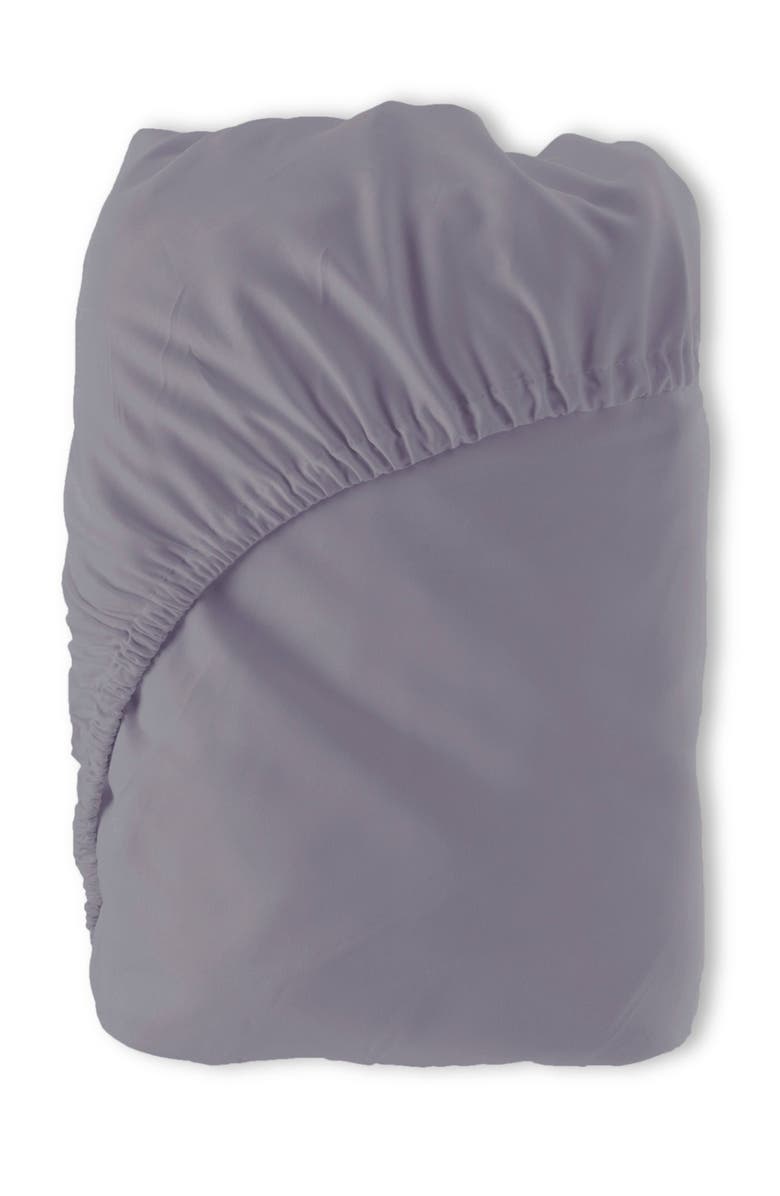 BedVoyage Luxury 100% Viscose Cooling Fitted Sheet, Alternate, color, Platinum