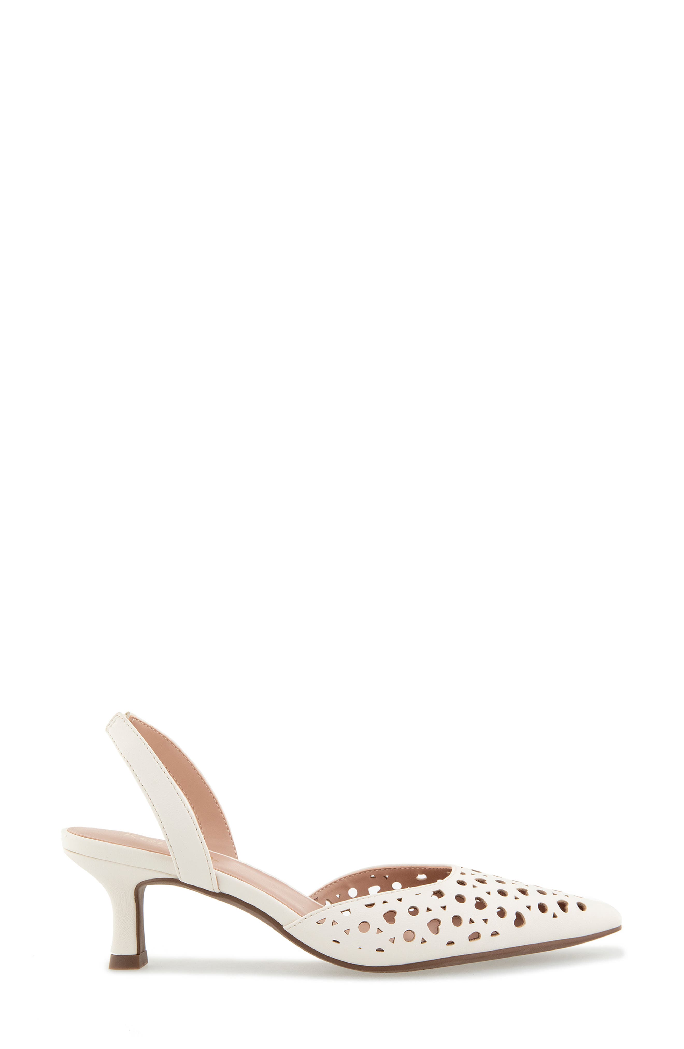 Kensie Ocean Cutout Slingback Pump, Alternate, color, White