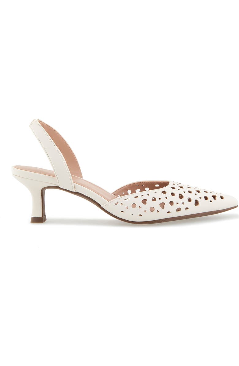 Kensie Ocean Cutout Slingback Pump, Alternate, color, White
