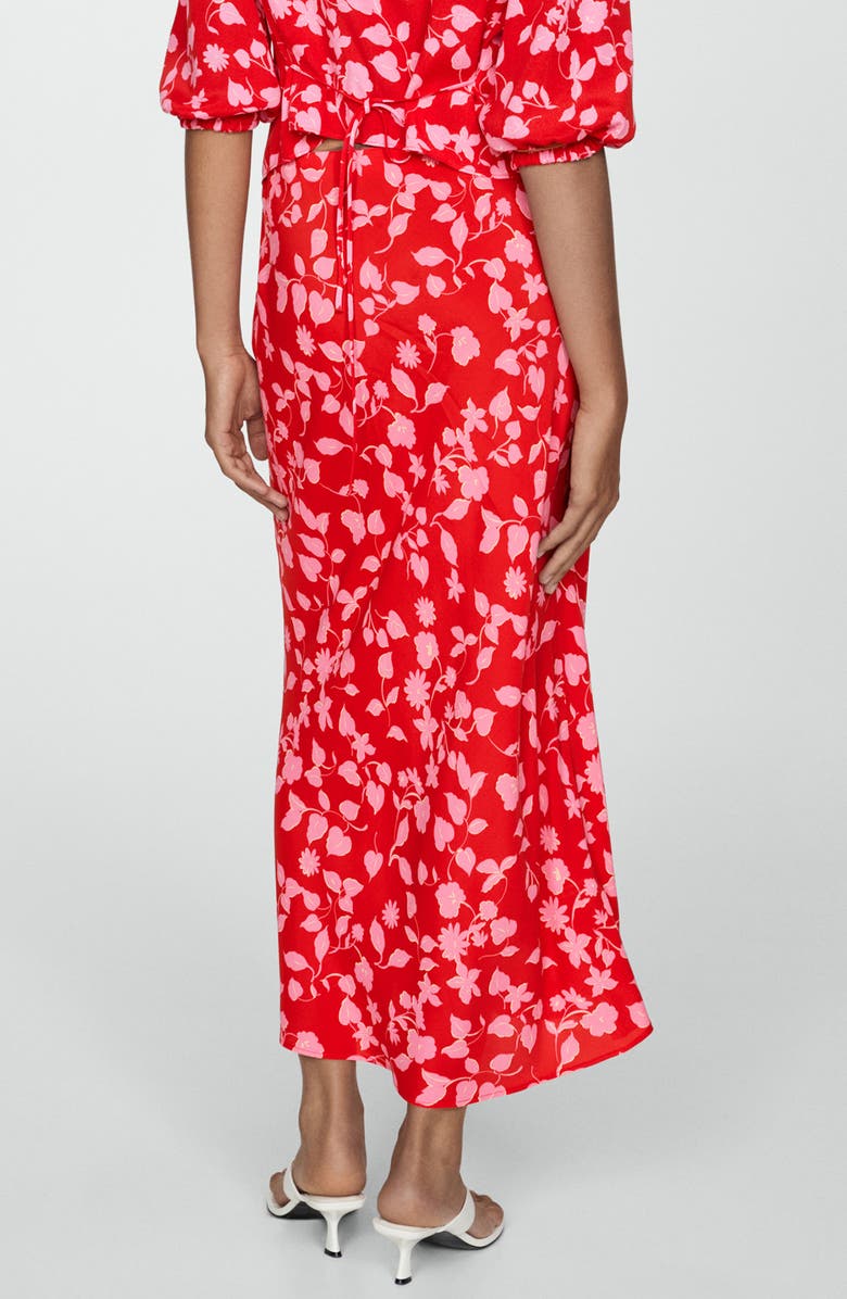 MANGO Floral Maxi Skirt, Alternate, color, Red