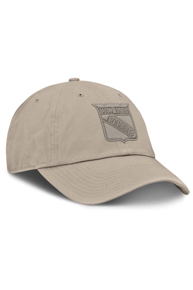 Men's Fanatics Tan New York Rangers Authentic Pro Road Adjustable Hat, Alternate, color, Tan