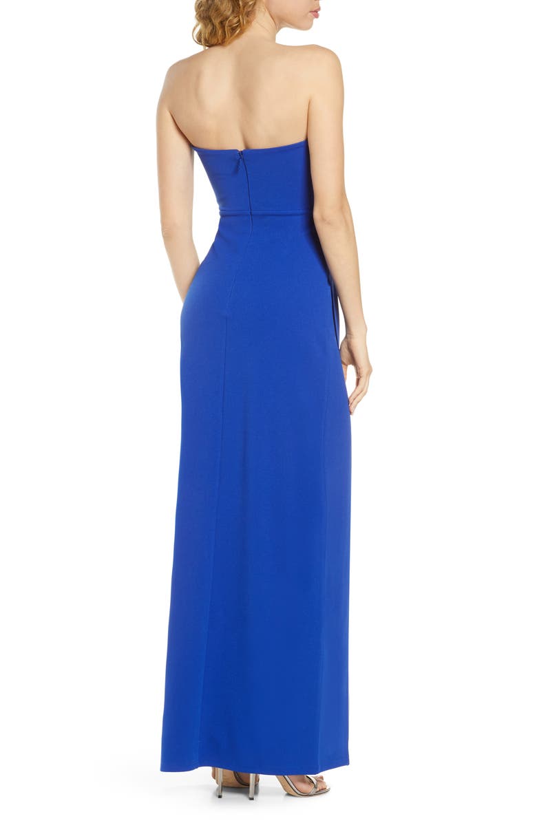 Lulus Foxy Strapless Gown, Alternate, color,
