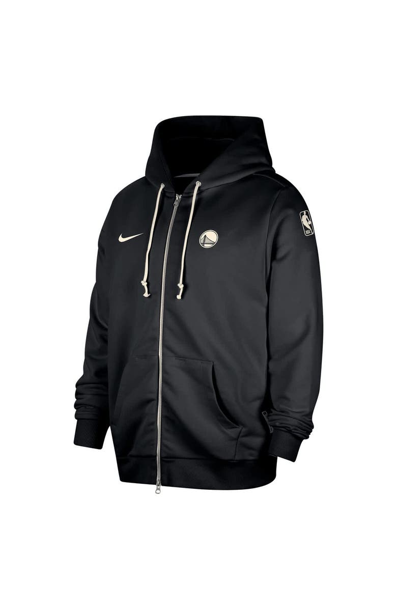 Nike Men's Nike Black Golden State Warriors Authentic Standard Issue Full-Zip Hoodie Jacket, Alternate, color, 