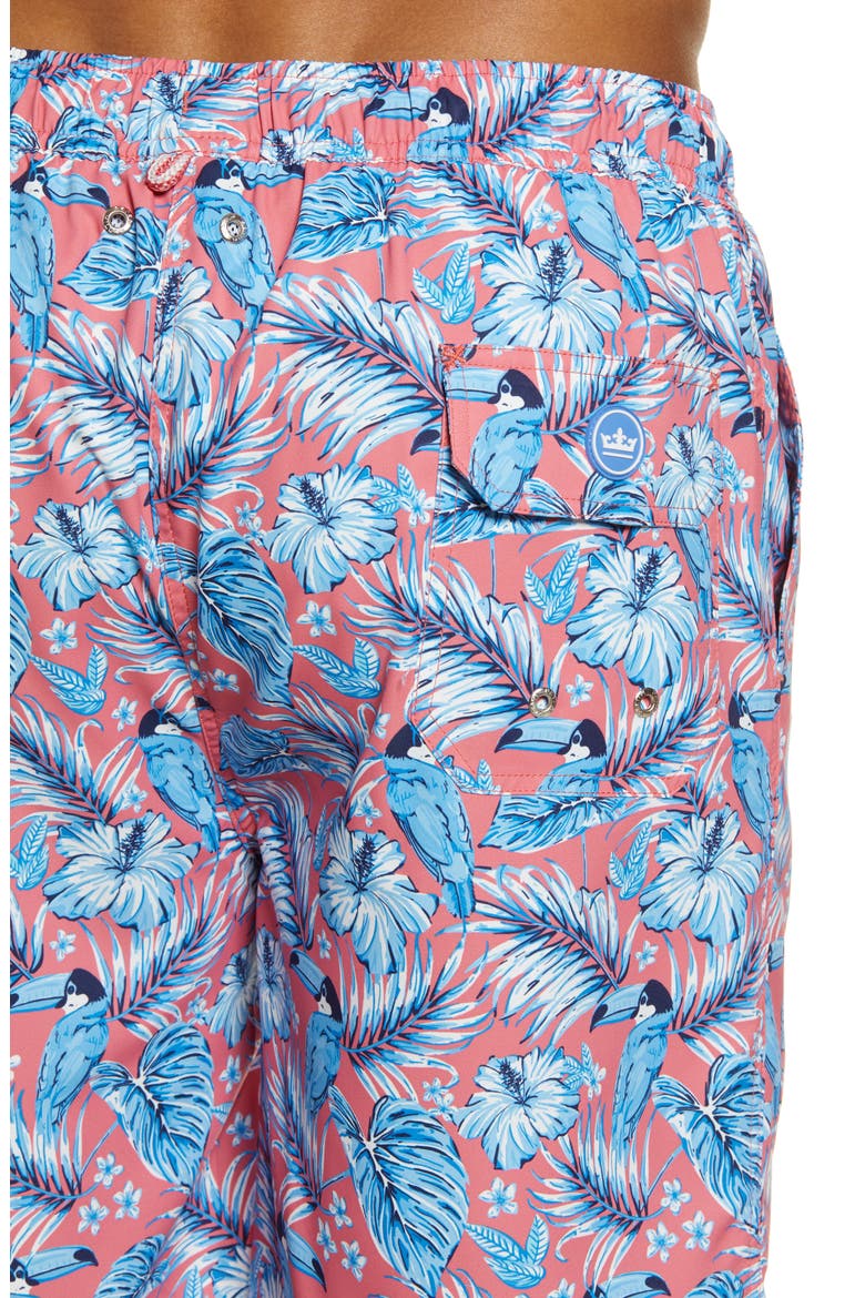 Toucanopy Swim Trunks, Alternate, color, RED GINGER