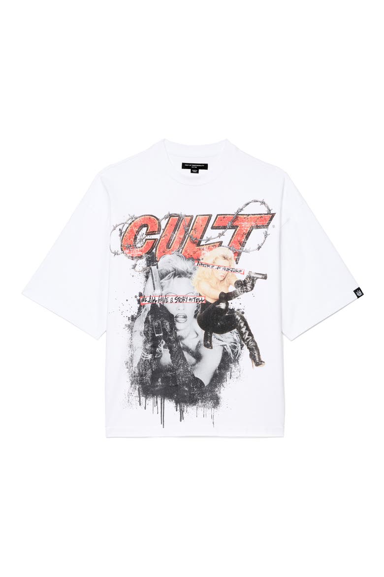 Graphic Boxy Oversized T-Shirt, Alternate, color, WHITE