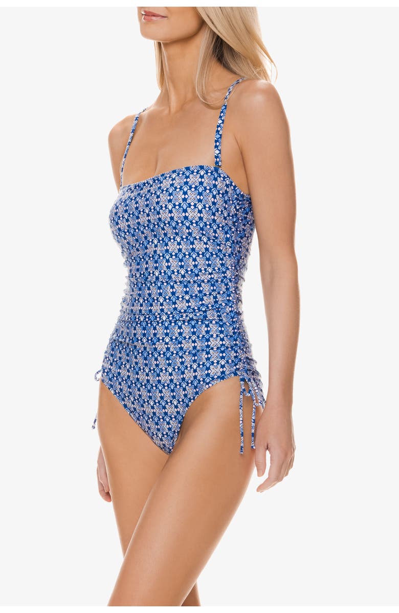 HELEN JON Cinch Bandeau One-Piece, Alternate, color, Lagos