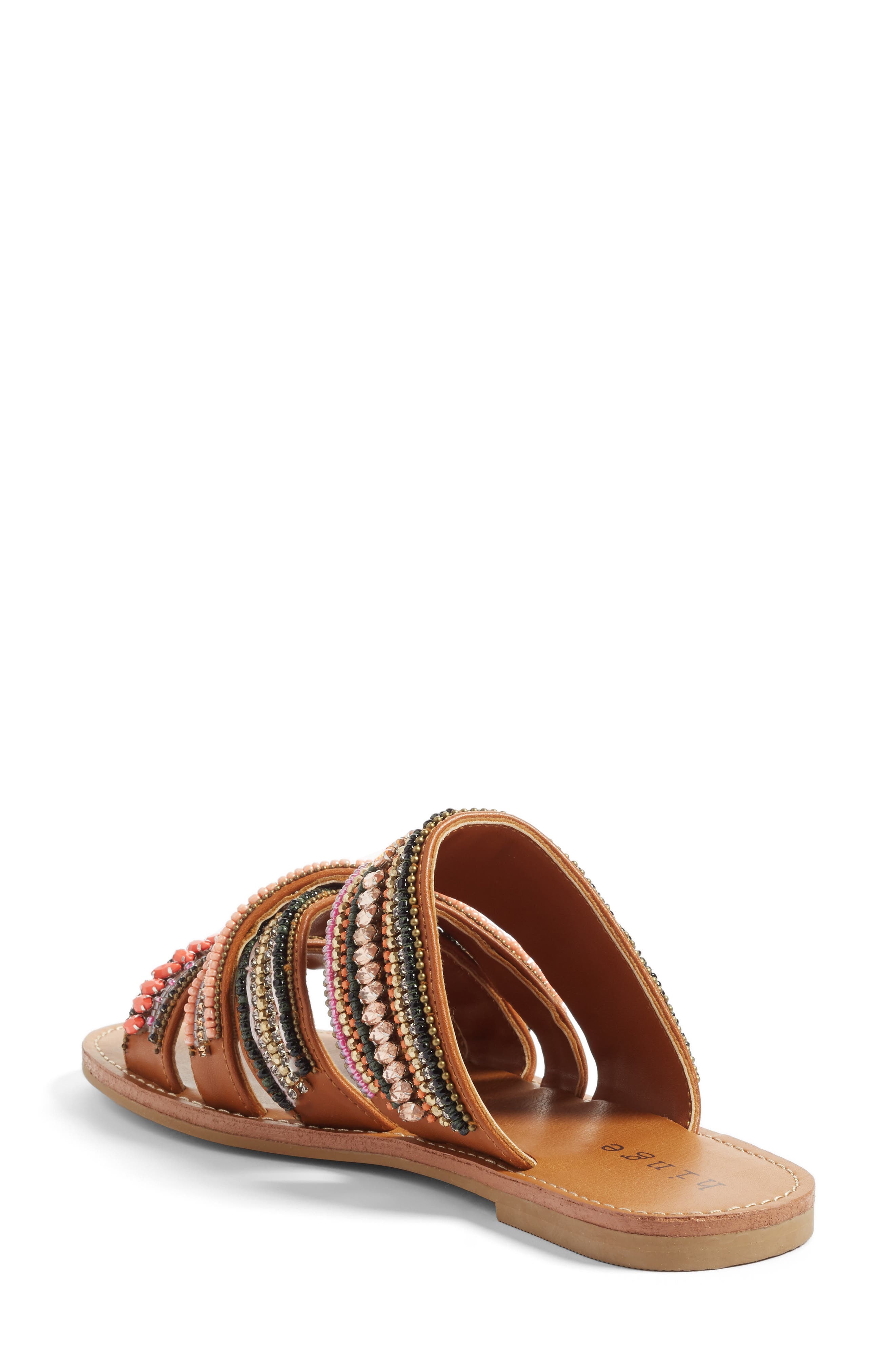 Polly Sandal, Alternate, color, COGNAC FAUX LEATHER