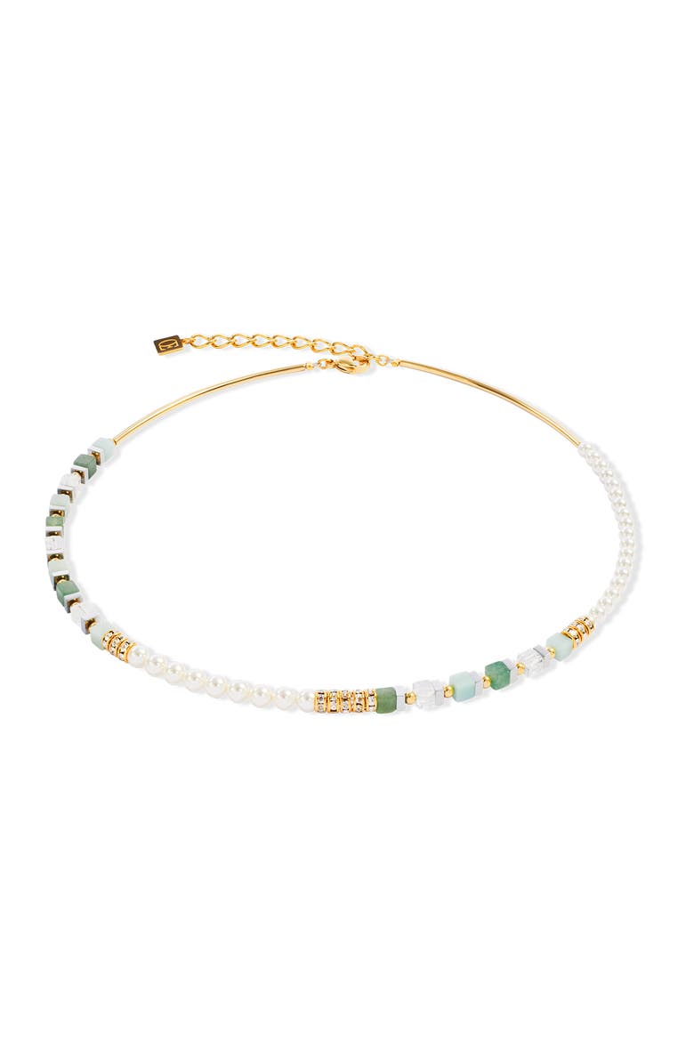 Precious Fusion Offset Necklace, Main, color, Green