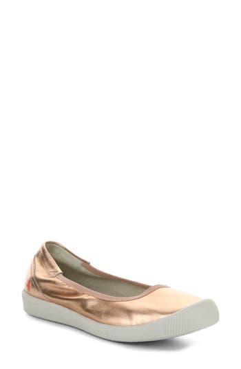 Softinos By Fly London Ilme Ballet Flat In Gold