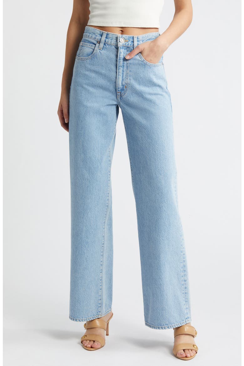 Grace High Waist Wide Leg Jeans, Main, color, POWDER BLU