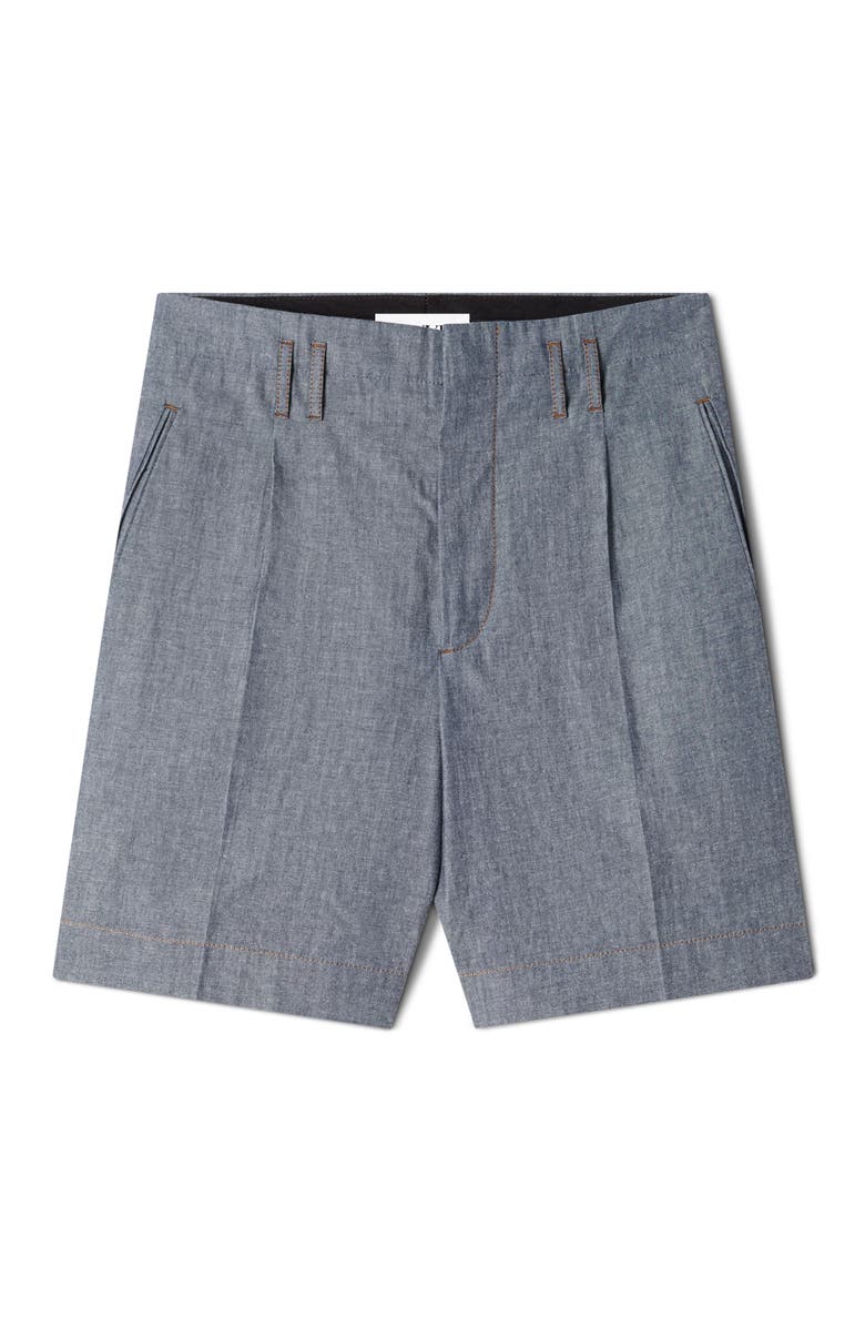 Lanvin Chambray Shorts, Alternate, color, Navy Blue