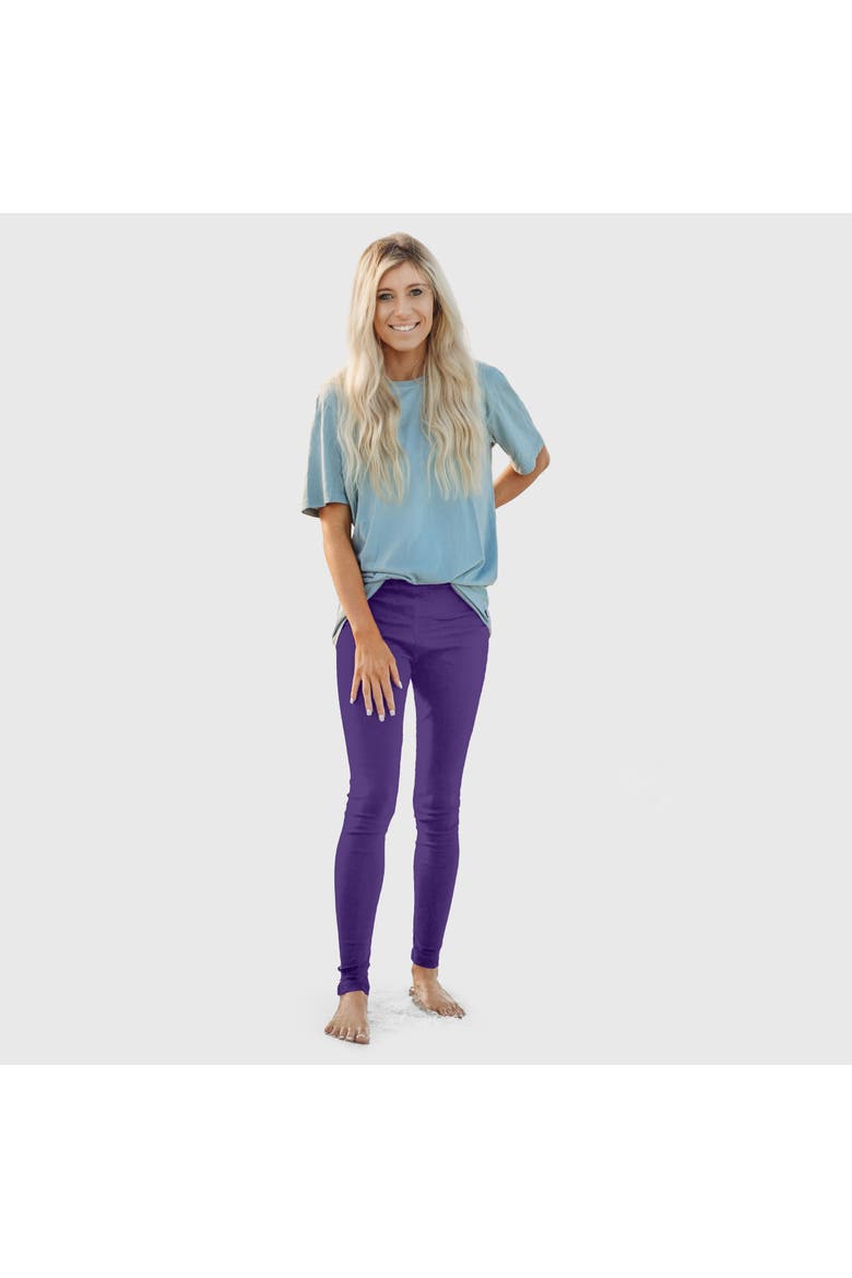 Women's Soft 100% Cotton Everyday Wear Petite Leggings, Main, color, Purple