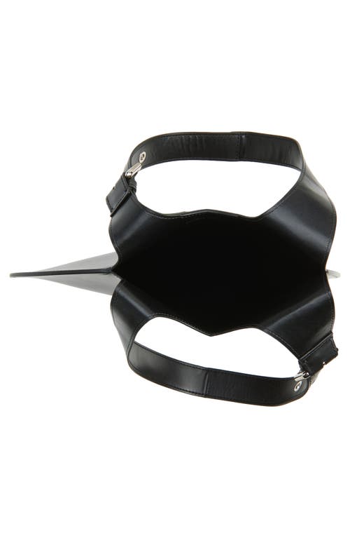 Coperni Heart-shaped Black Leather Bag With Single Shoulder Strap In Black