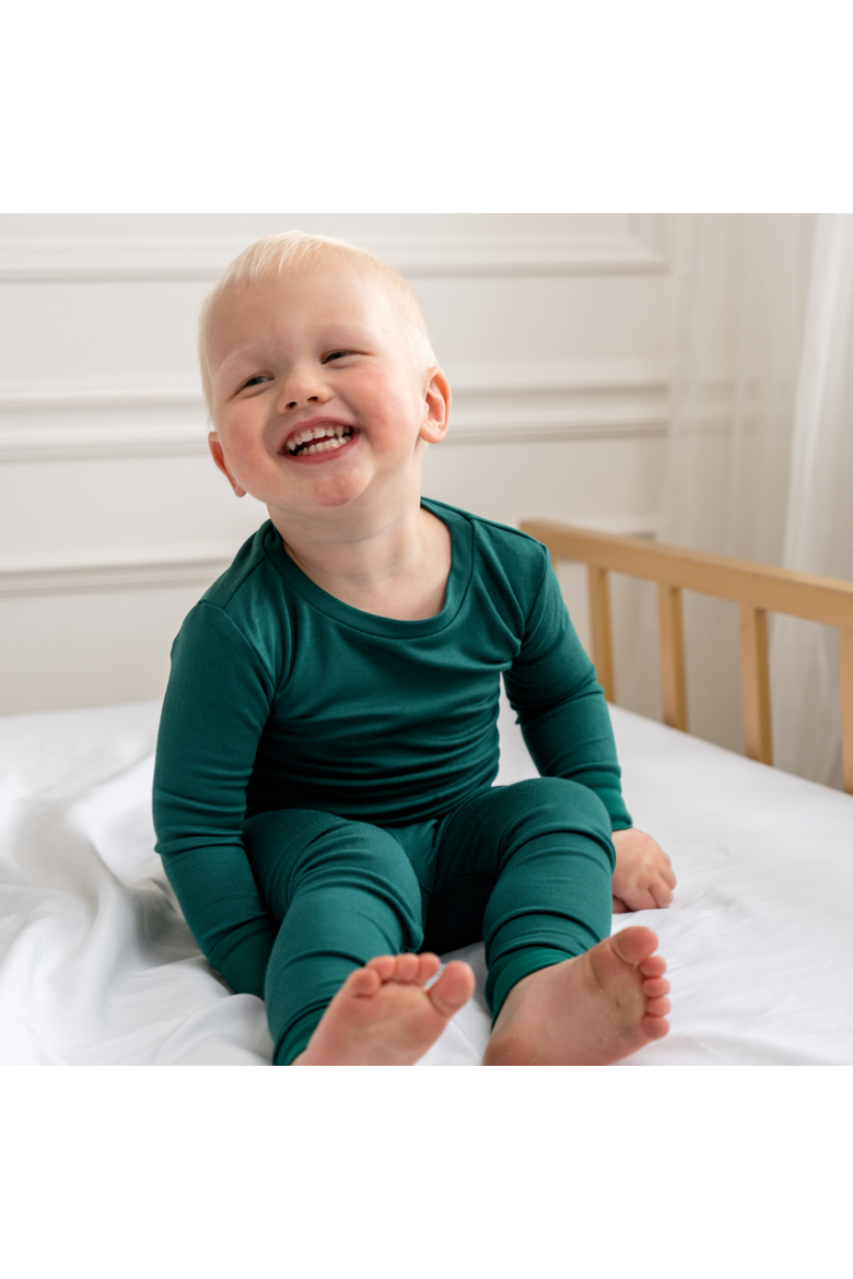 Kids Pajamas, Alternate, color, Forest Green