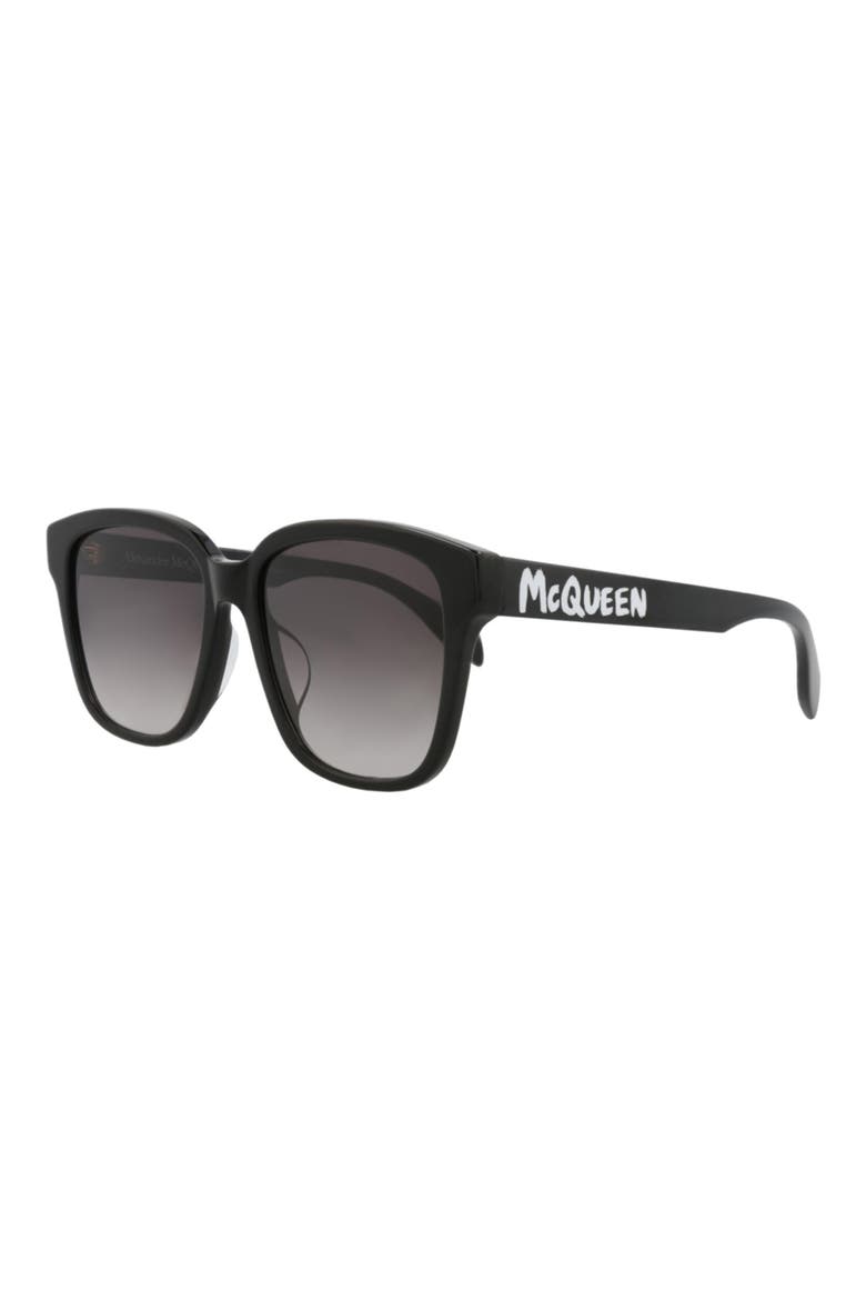 56mm Square Sunglasses, Alternate, color, BLACK BLACK GREY