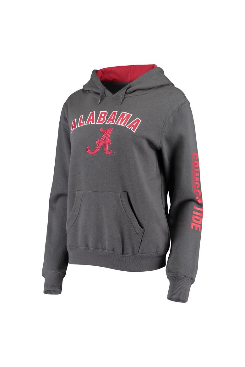 Women's Colosseum Charcoal Alabama Crimson Tide Loud and Proud Pullover Hoodie, Alternate, color, Charcoal