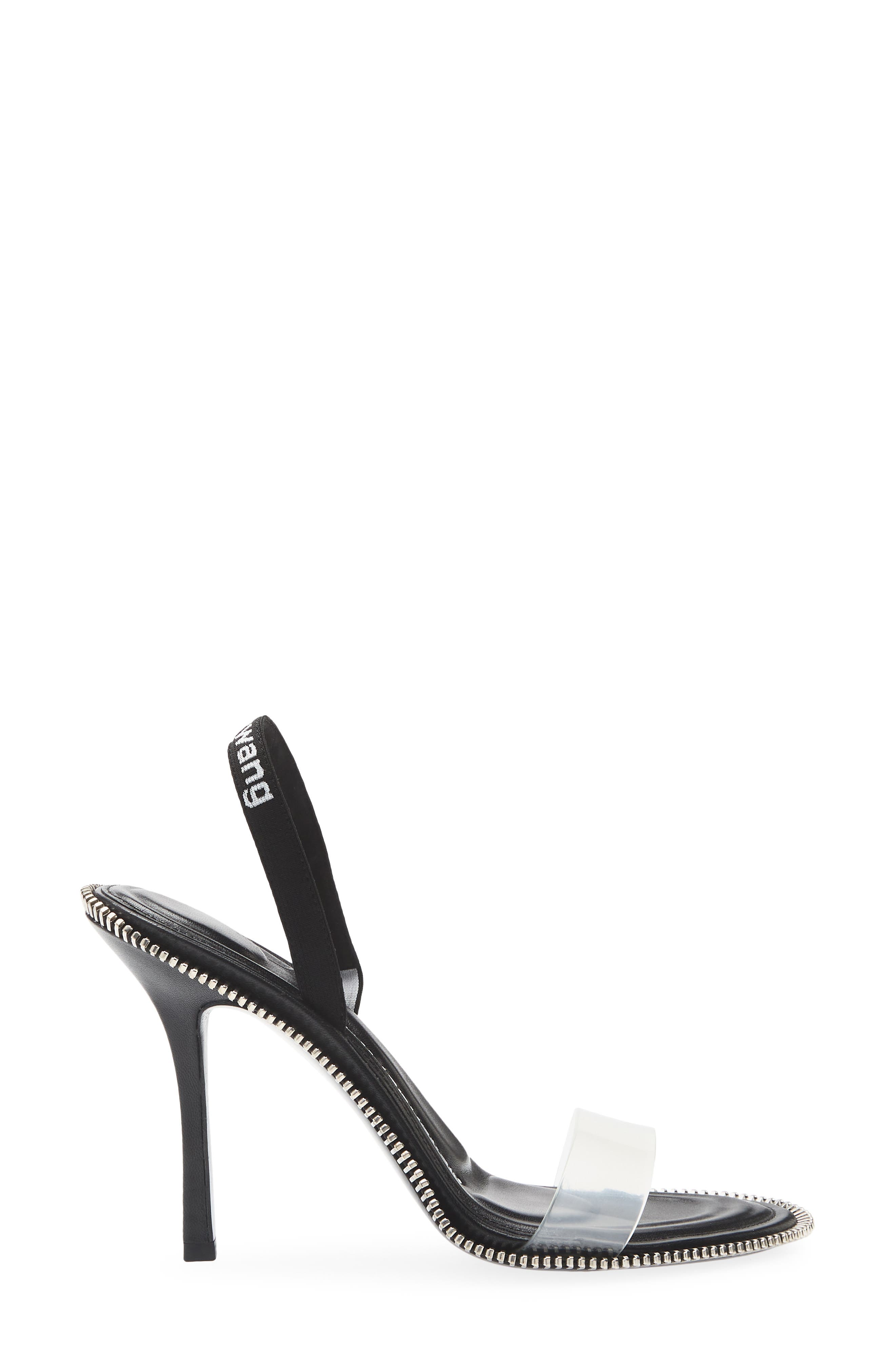 Nova Zip Slingback Sandal, Alternate, color, BLACK