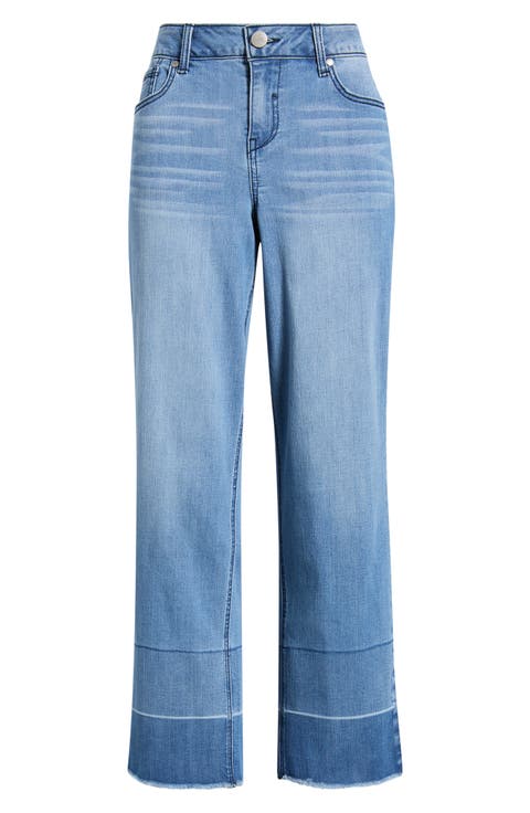 Tomboy Raw Hem Straight Leg Jeans