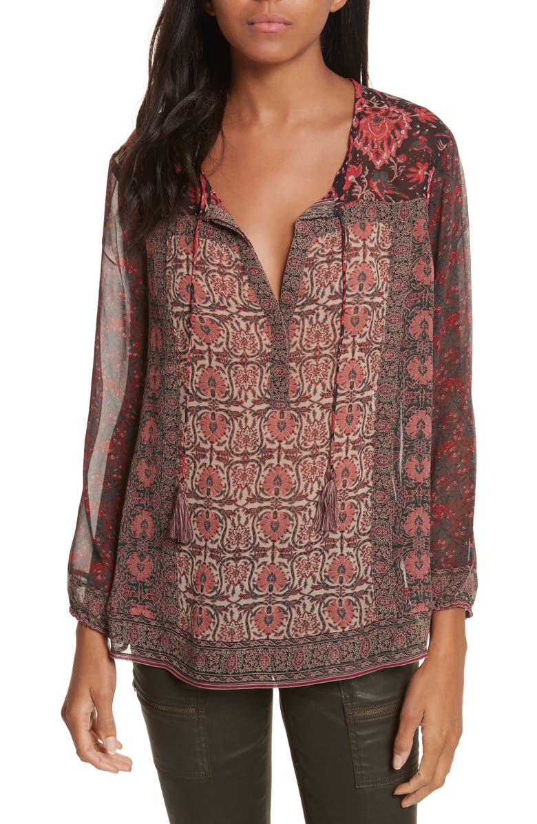 Joie Katja Silk Blouse, Main, color, 