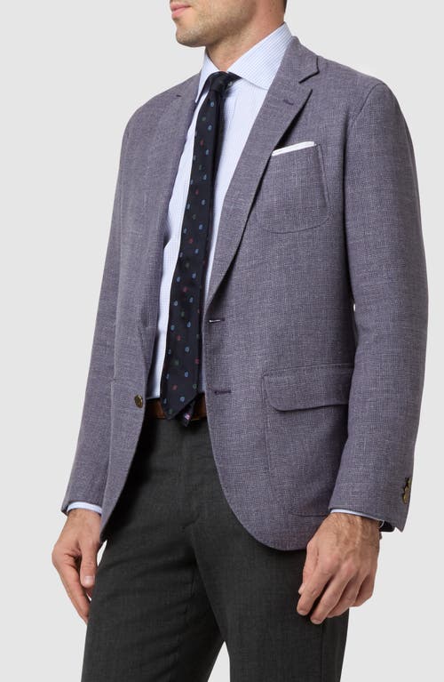 Sid Mashburn Ghost Melange Wool & Linen Blend Sport Coat In Twilight Hopsack