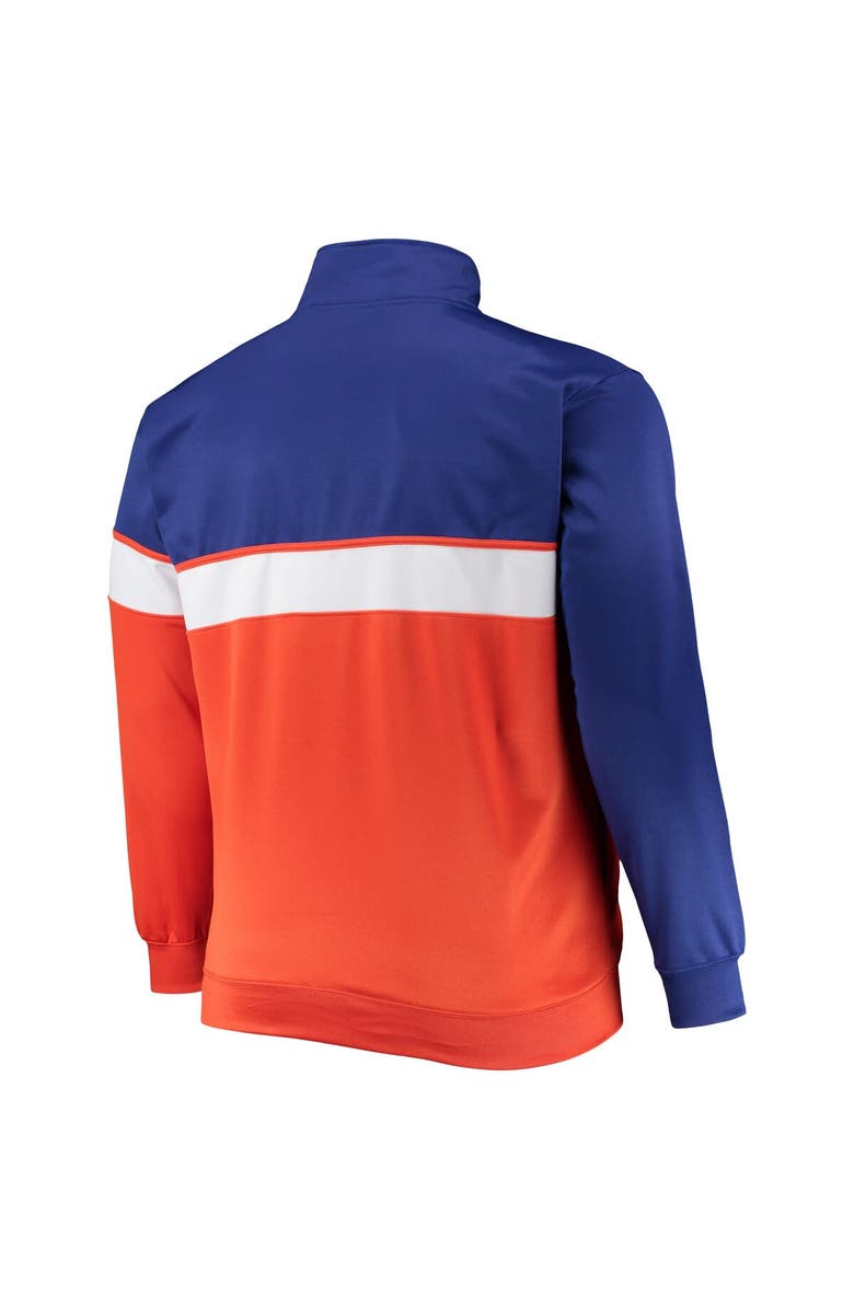 PROFILE Men's Blue/Orange New York Knicks Big & Tall Pieced Body Full-Zip Track Jacket, Alternate, color, 