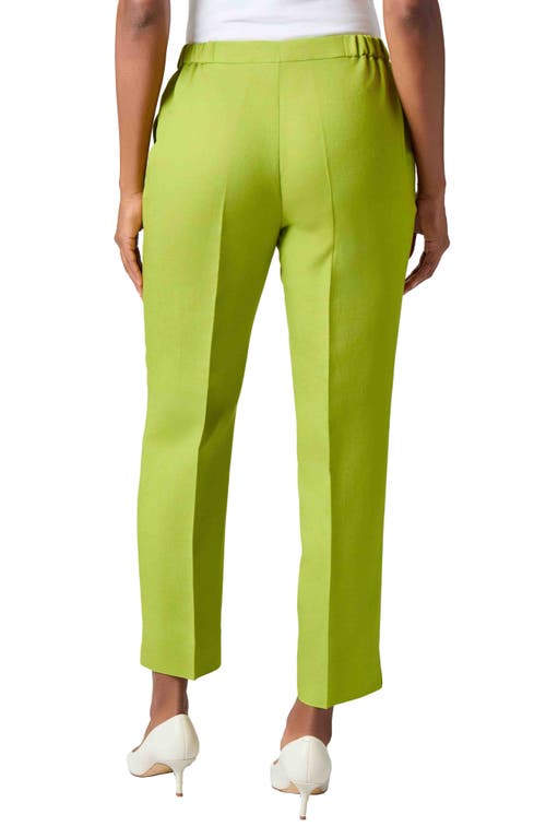 Kasper Linen Blend Ankle Pants In Kiwi