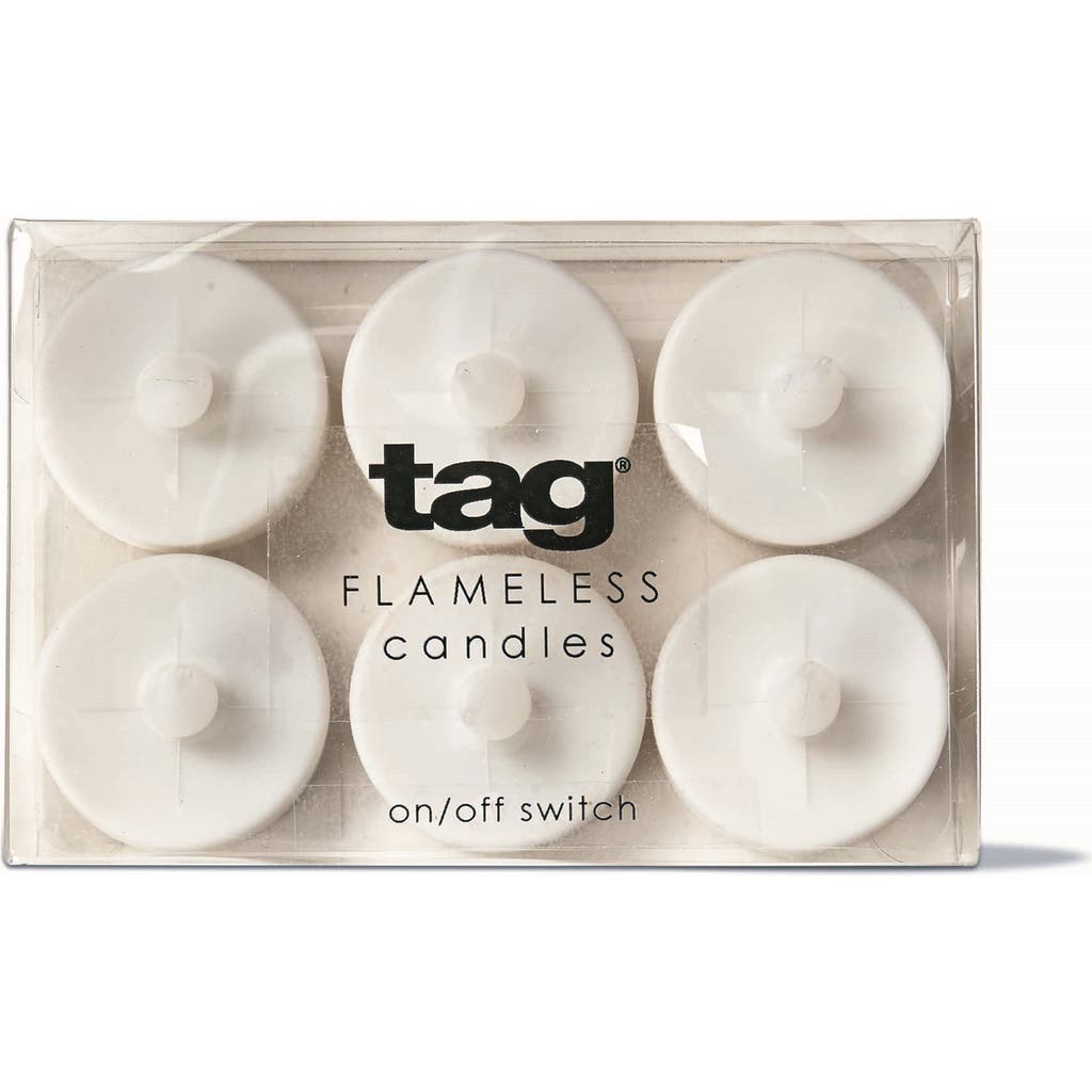 tag Color Studio Plastic Light-Up Led Tealights White, Set Of 6  product