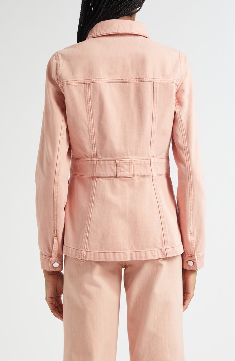 Veronica Beard Marvin Denim Jacket, Alternate, color, Pink Blossom