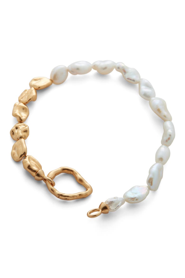 Keshi Pearl Bracelet, Alternate, color, 18K GOLD VERMEIL/PEARL
