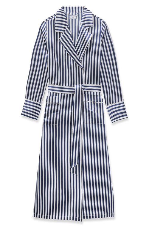 PETITE PLUME PETITE PLUME BENGAL STRIPE SILK ROBE 