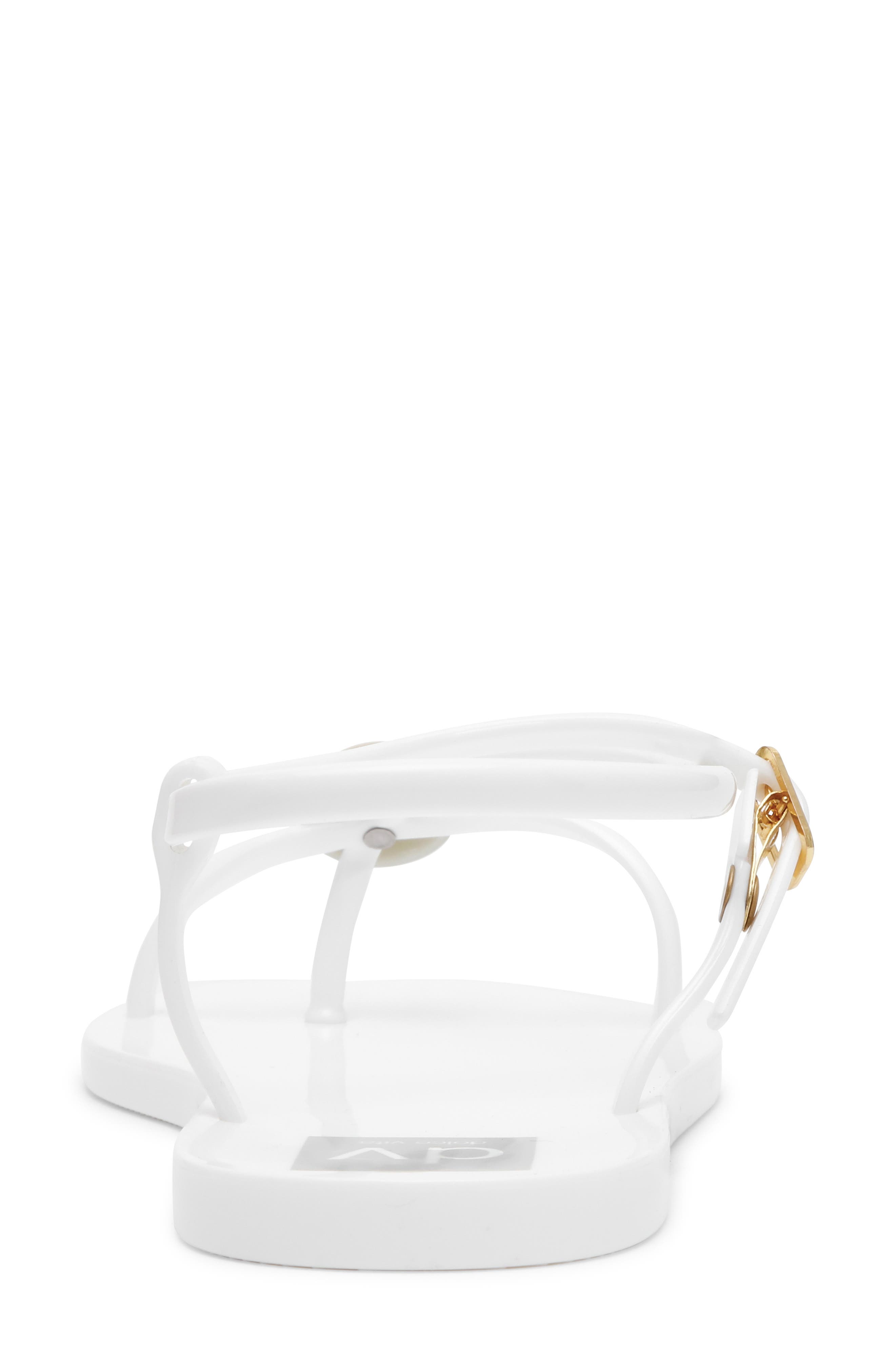 Jossie Flat Sandal, Alternate, color, WHITE