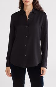 Theory Silk Button-Up Shirt