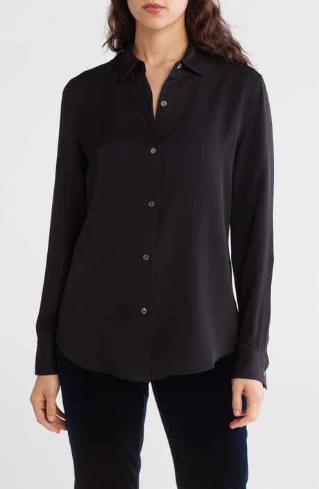 Theory Silk Button-Up Shirt