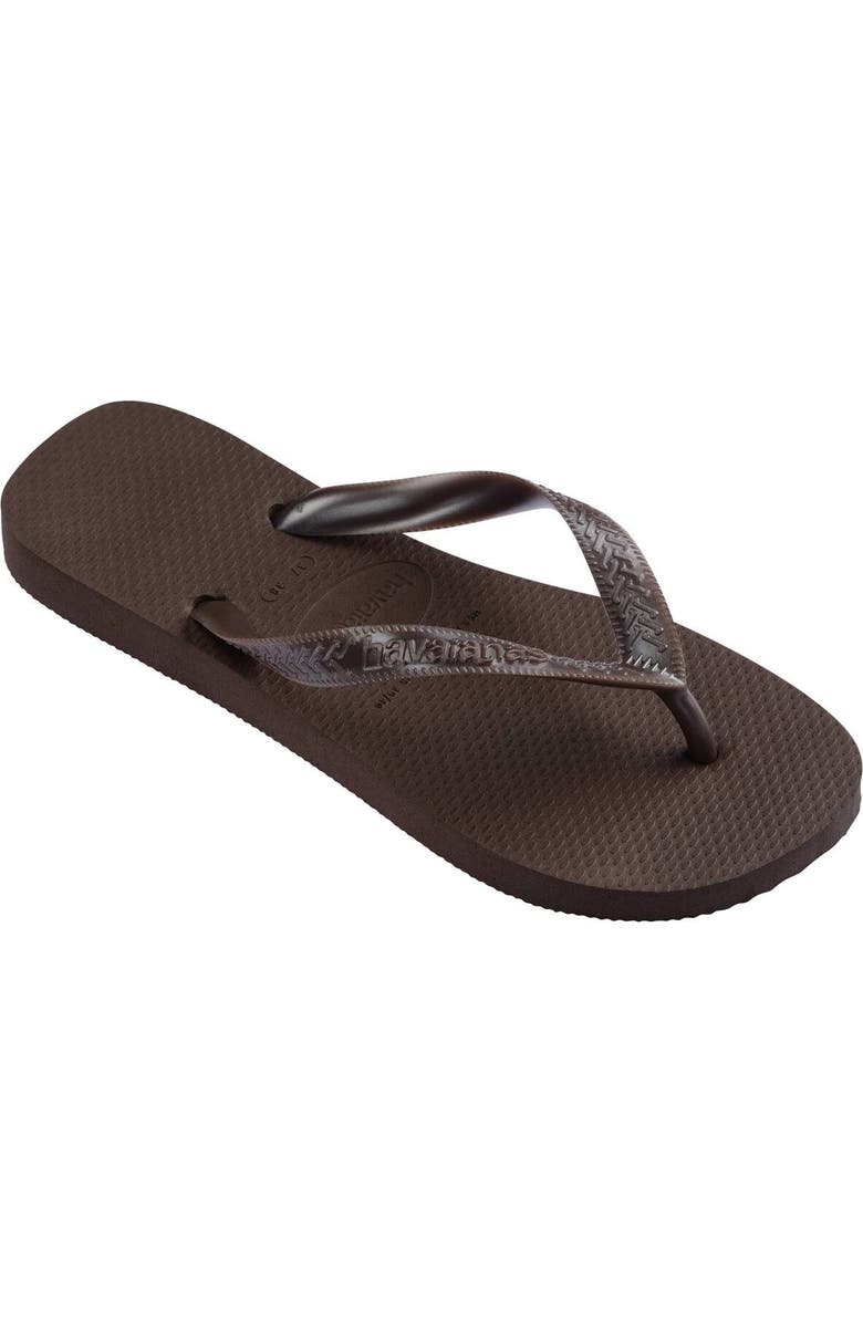 Havaianas Top Tiras Flip Flop, Main, color, Dark Brown