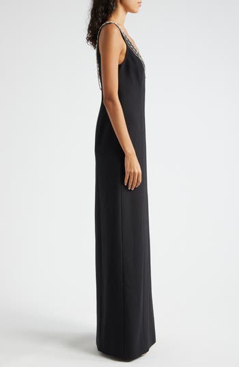 April Bead Detail Scoop Neck Gown